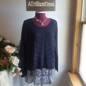 Blue double layer designed top